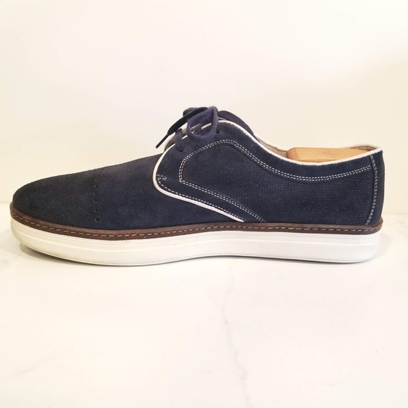 JOHNSTON & MURPHY Blue Suede Oxfords Leather Sneakers Men\'s Casual Shoes main image 8